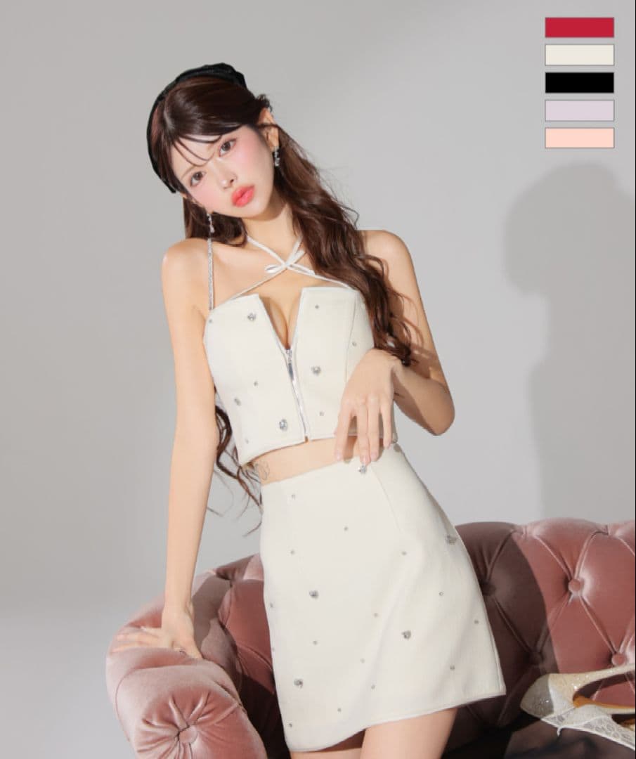 ローブドフルール セットアップミニドレス [FM3586-R-241】