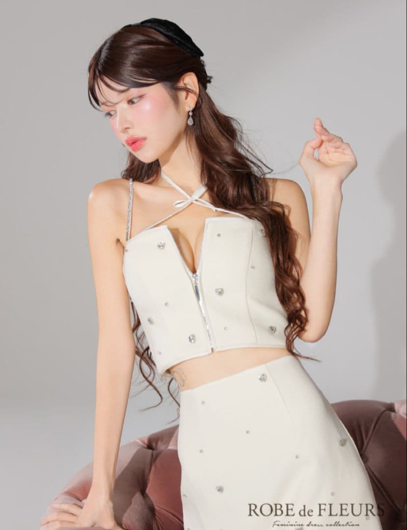 ローブドフルール セットアップミニドレス [FM3586-R-241】