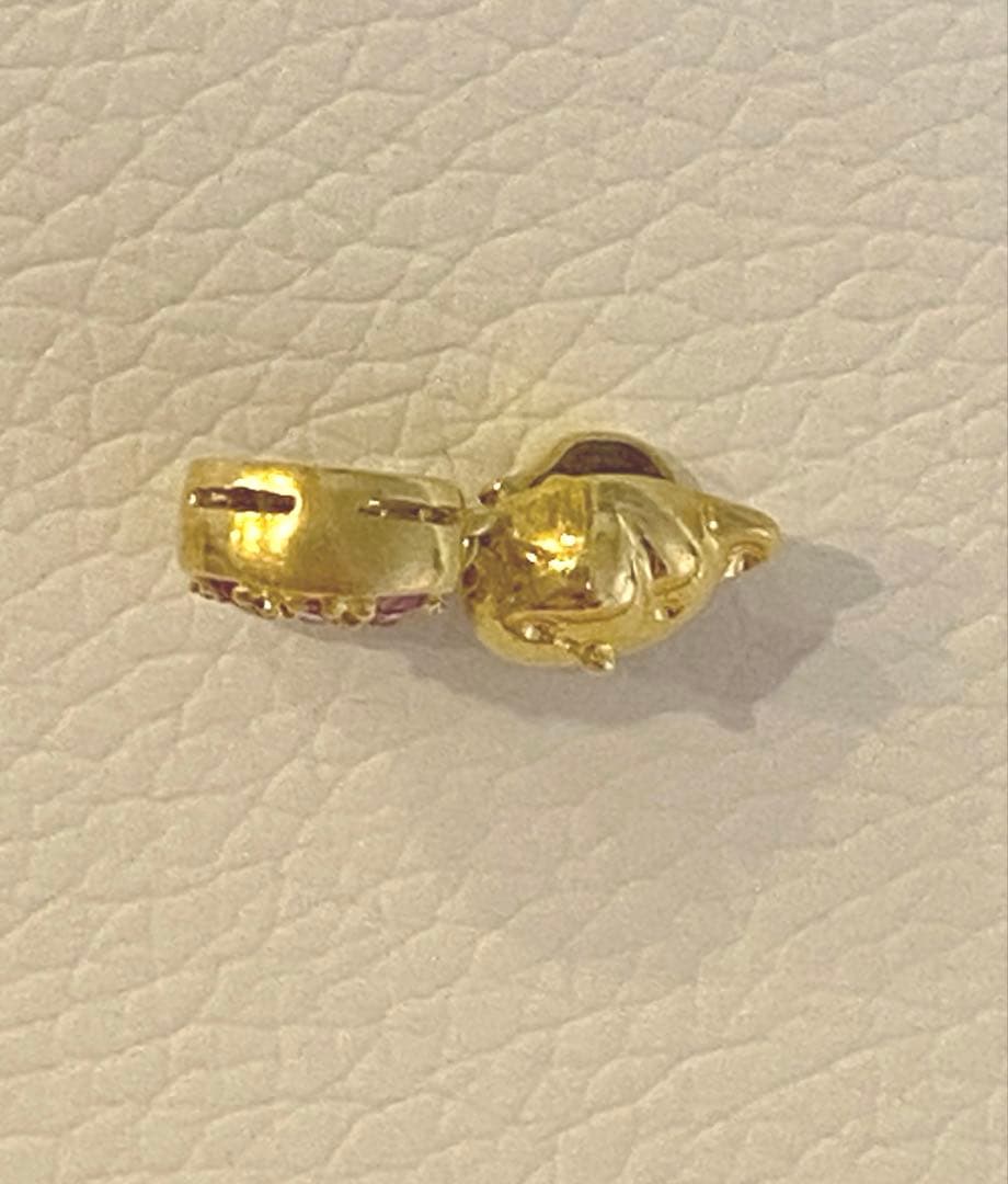 ポンテヴェキオ ネックレストップ K18 ダイヤピンクサファイア ベアーゴールド