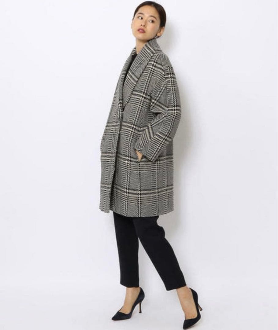 DES PRES ナイロンウールチェックコート トゥモローランド