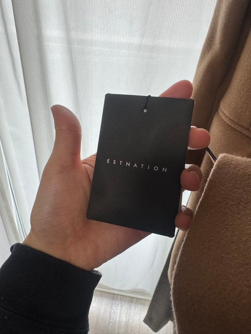 ESTNATION チェスターコート 36 キャメル　タグ付き