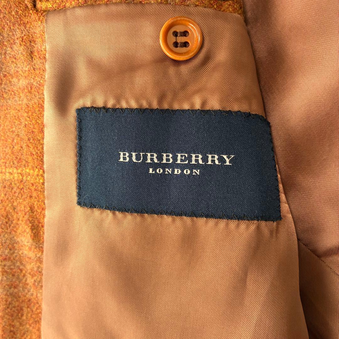 バーバリー　ジャケット　カシミヤ　羊毛　チェック　ブラウン　Burberry