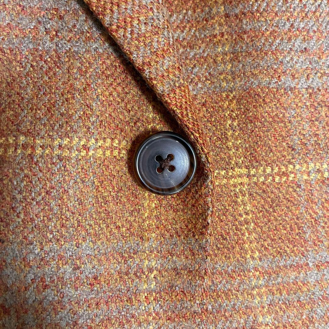 バーバリー　ジャケット　カシミヤ　羊毛　チェック　ブラウン　Burberry