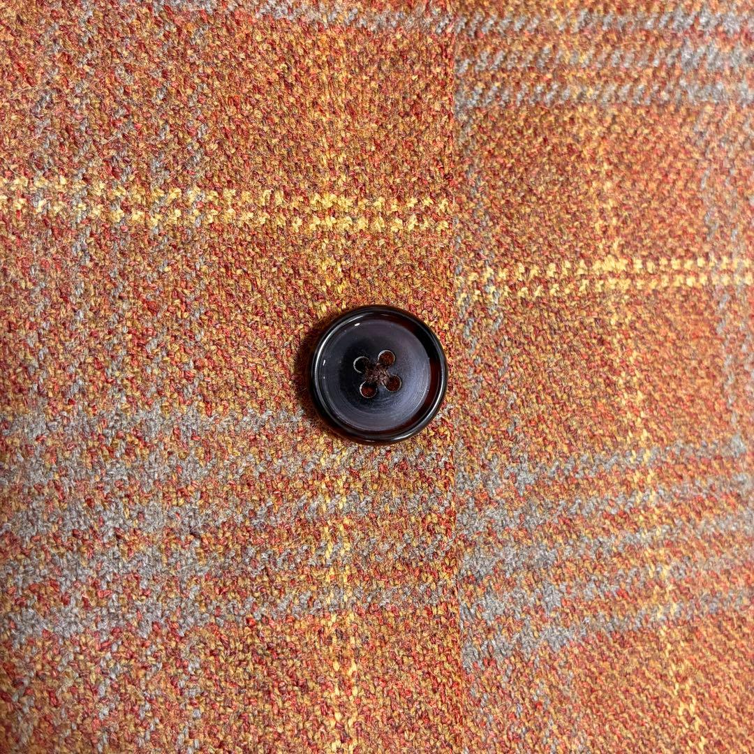 バーバリー　ジャケット　カシミヤ　羊毛　チェック　ブラウン　Burberry