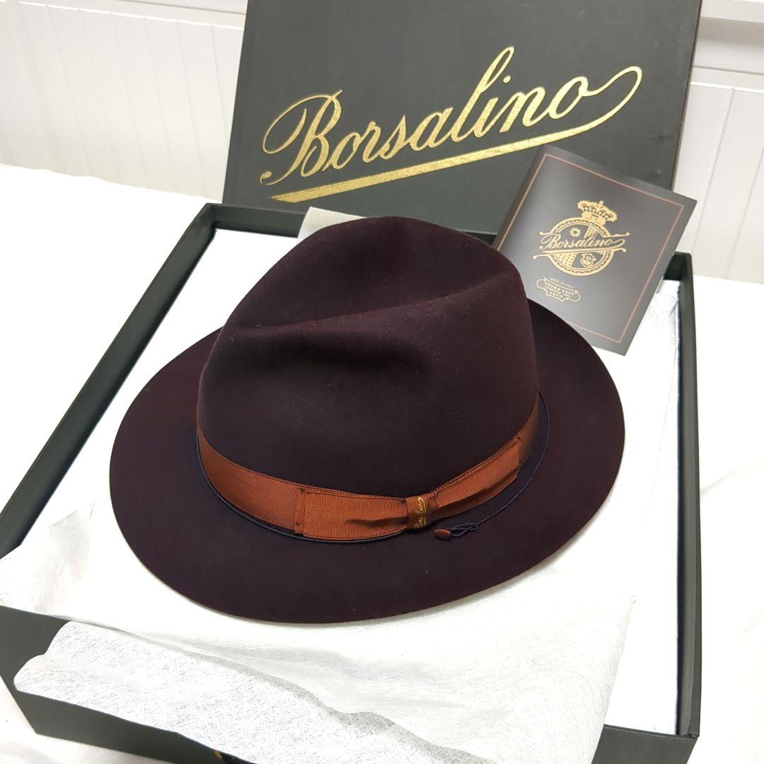 Borsalino ダークパープル ハット