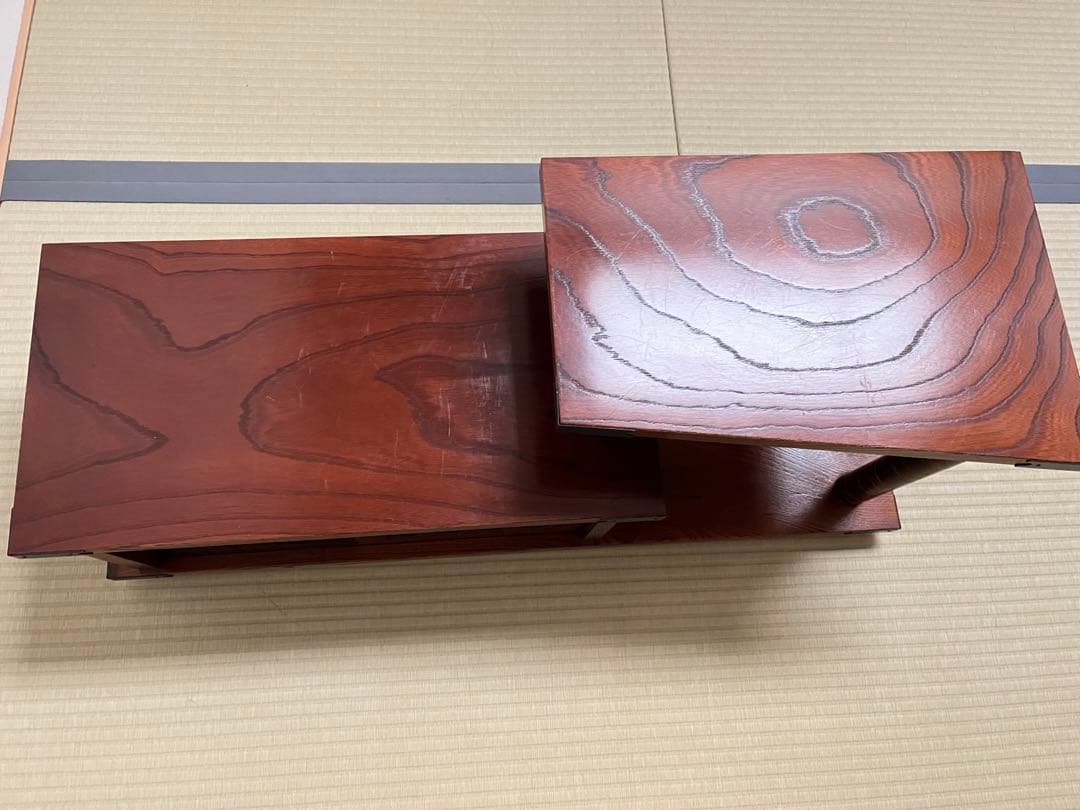 床の間、飾り棚、桜皮細工、収納棚、茶箪笥、金具打ち、花瓶台、昭和レトロ、ケヤキ色