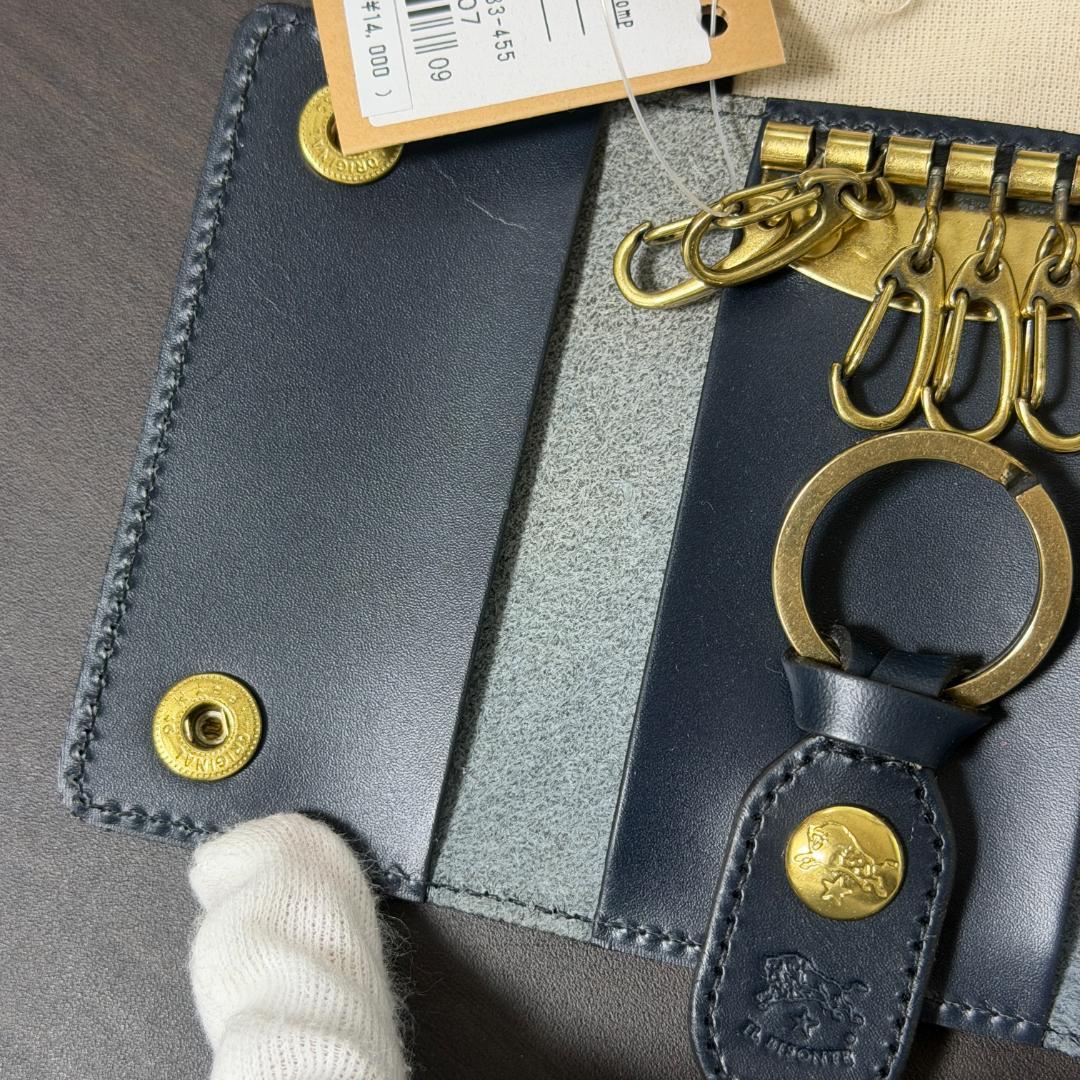 【新品未使用】イルビゾンテ キーケース ネイビー