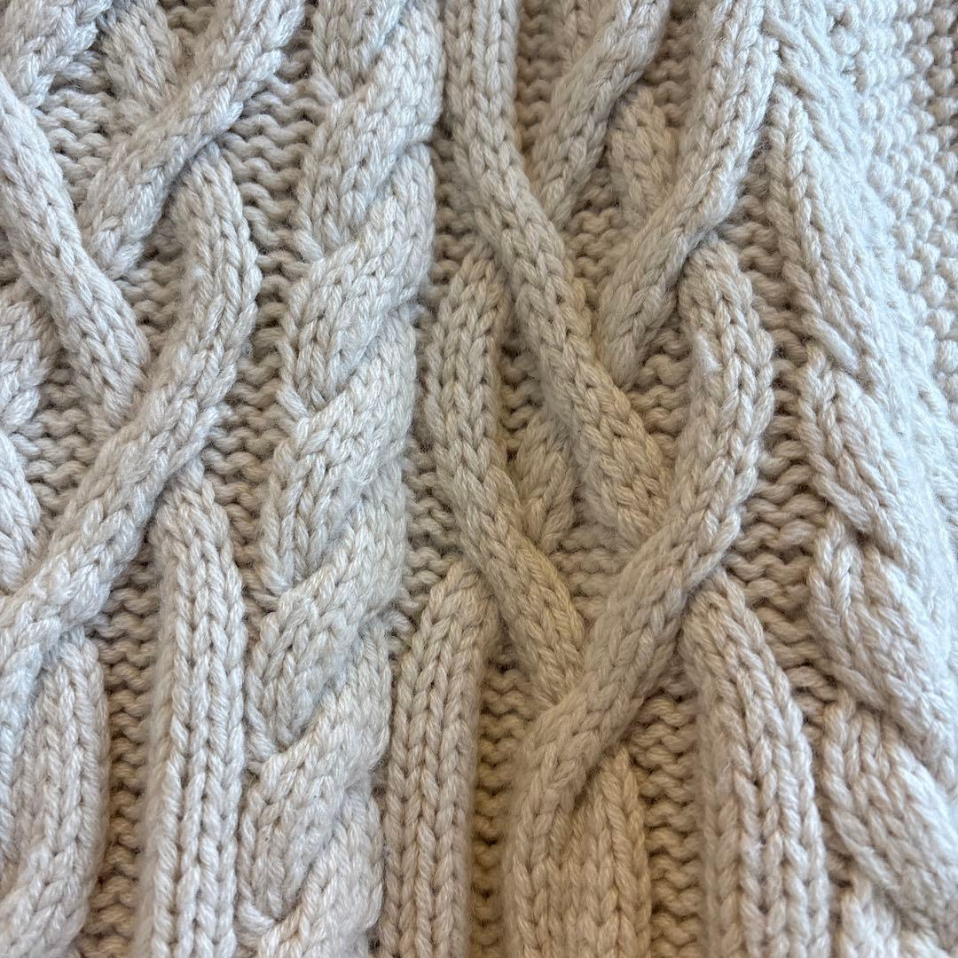 BLAMINK ケーブルニットベスト 38 アイボリー