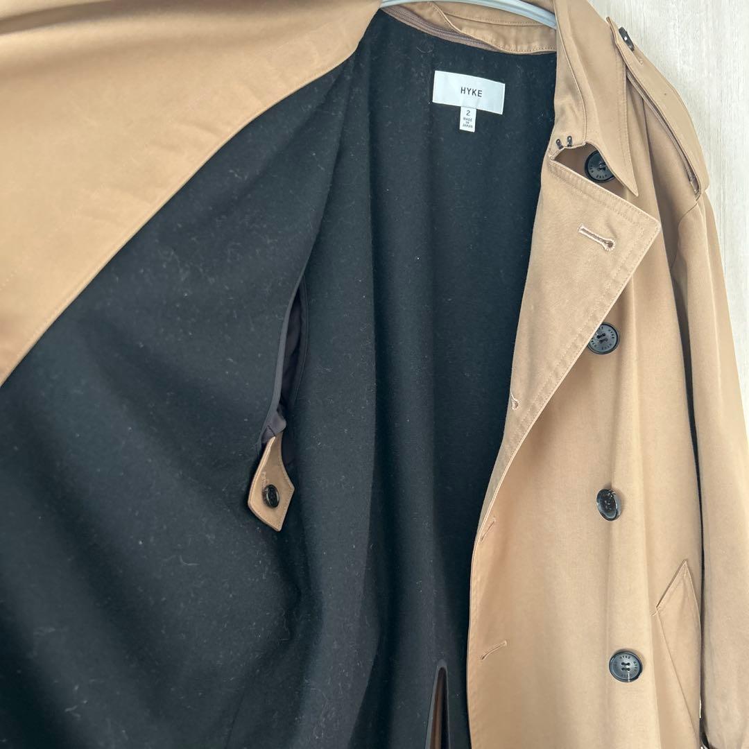 HYKE ベージュ トレンチコート サイズ2