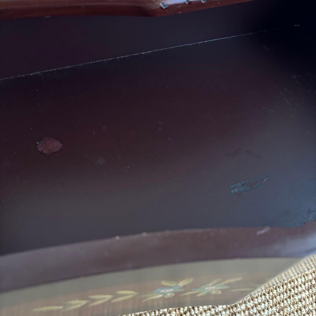 チェスト　トールペイント　ヨーロピアン　棚　丸脚　サイドボード　アンティーク