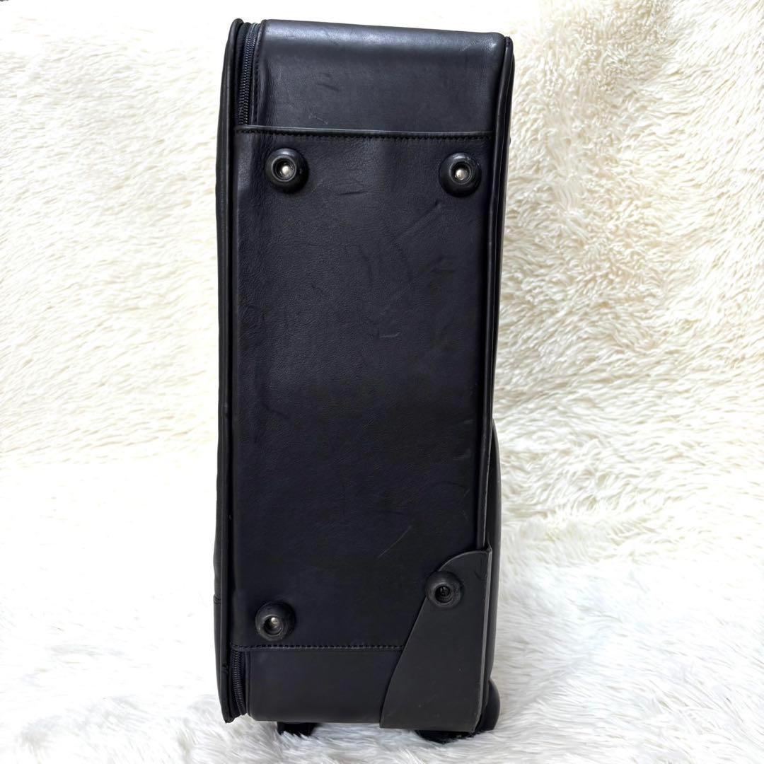 【希少・美品】 ロエベ オールレザー　アナグラム キャリーケース 黒