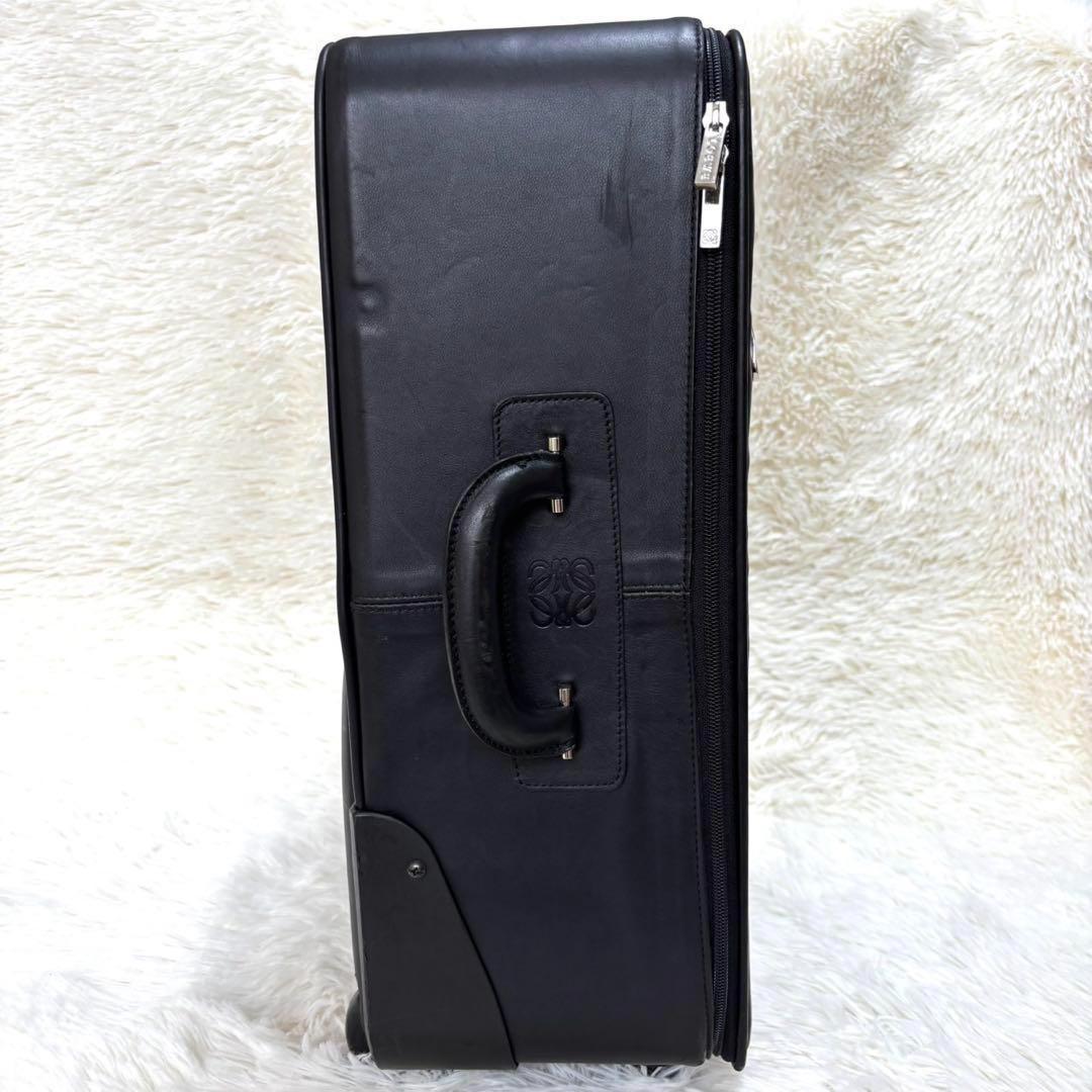 【希少・美品】 ロエベ オールレザー　アナグラム キャリーケース 黒