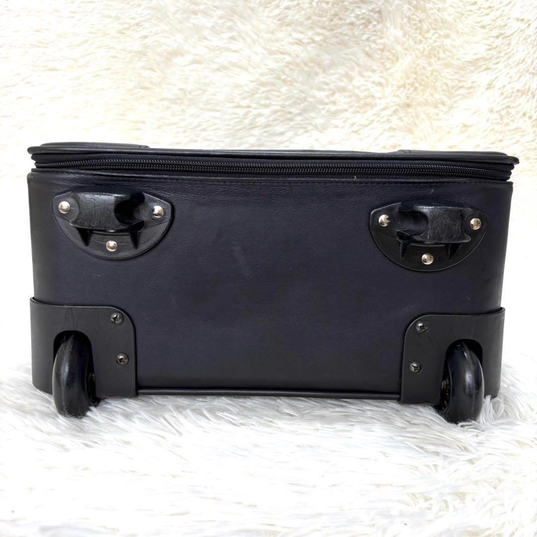 【希少・美品】 ロエベ オールレザー　アナグラム キャリーケース 黒