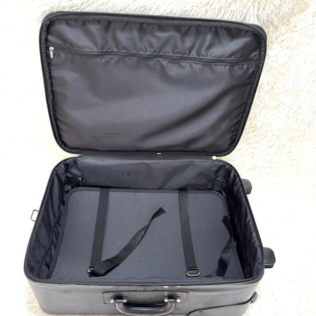 【希少・美品】 ロエベ オールレザー　アナグラム キャリーケース 黒