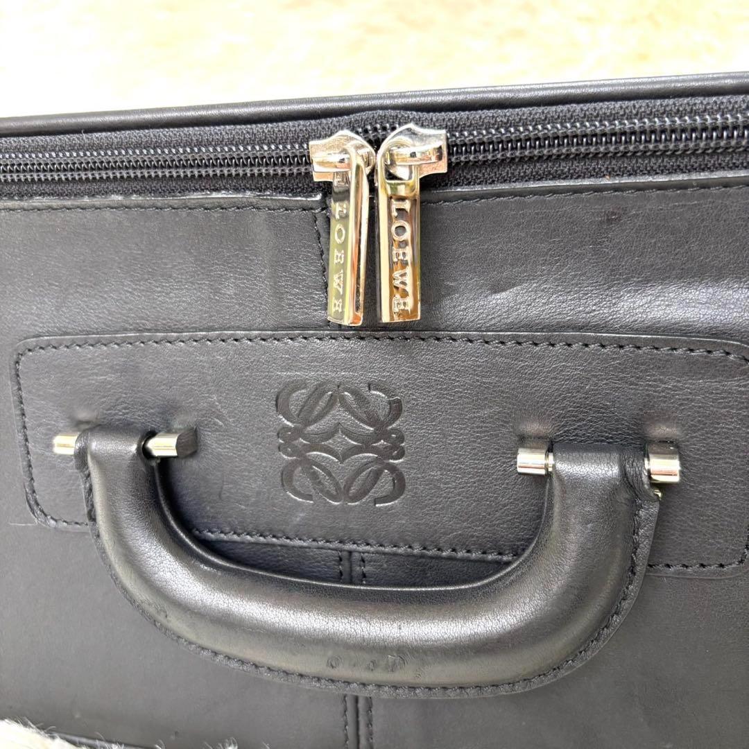 【希少・美品】 ロエベ オールレザー　アナグラム キャリーケース 黒