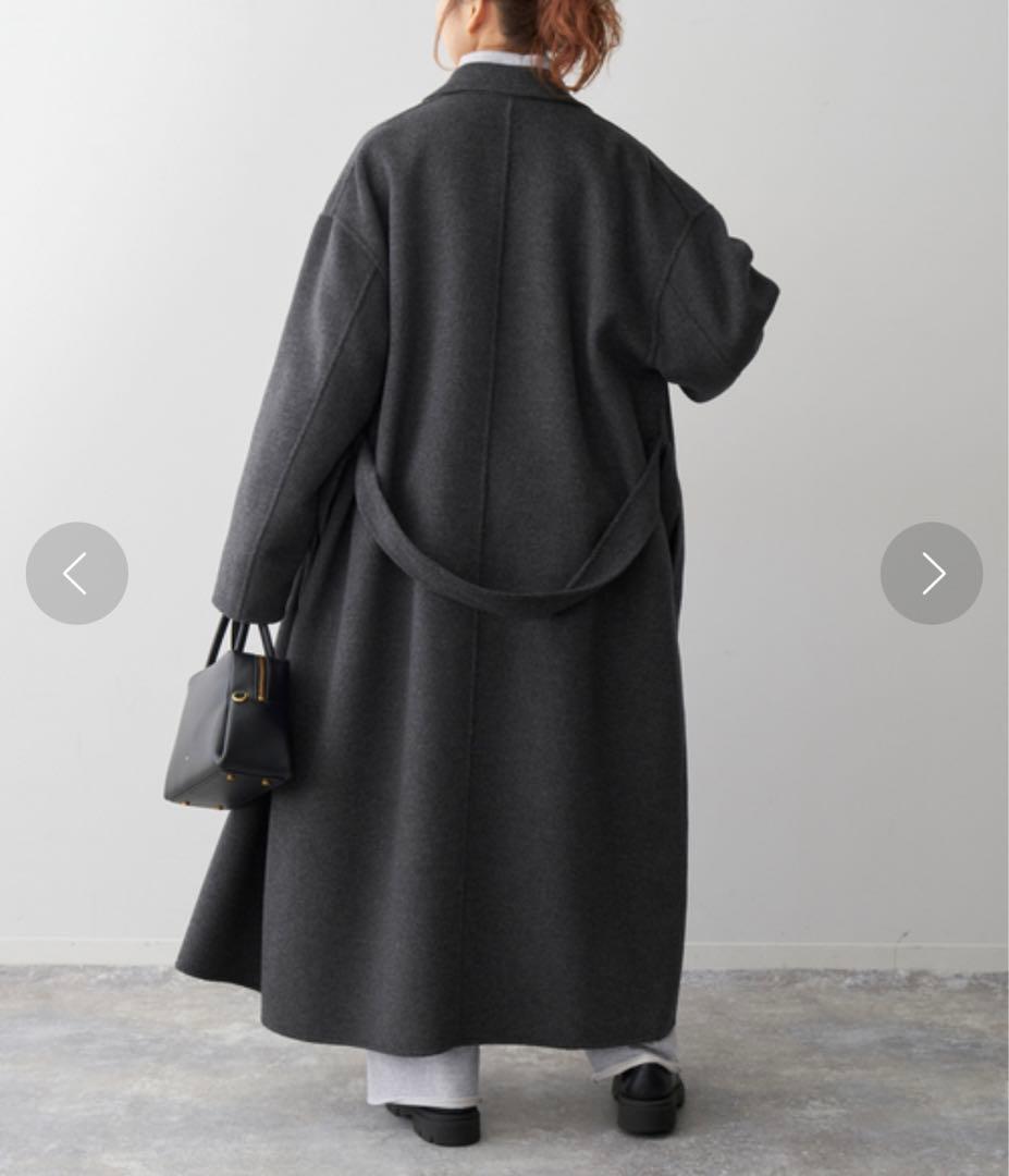 スピックアンドスパン　super 160s ロングチェスターカラーコート