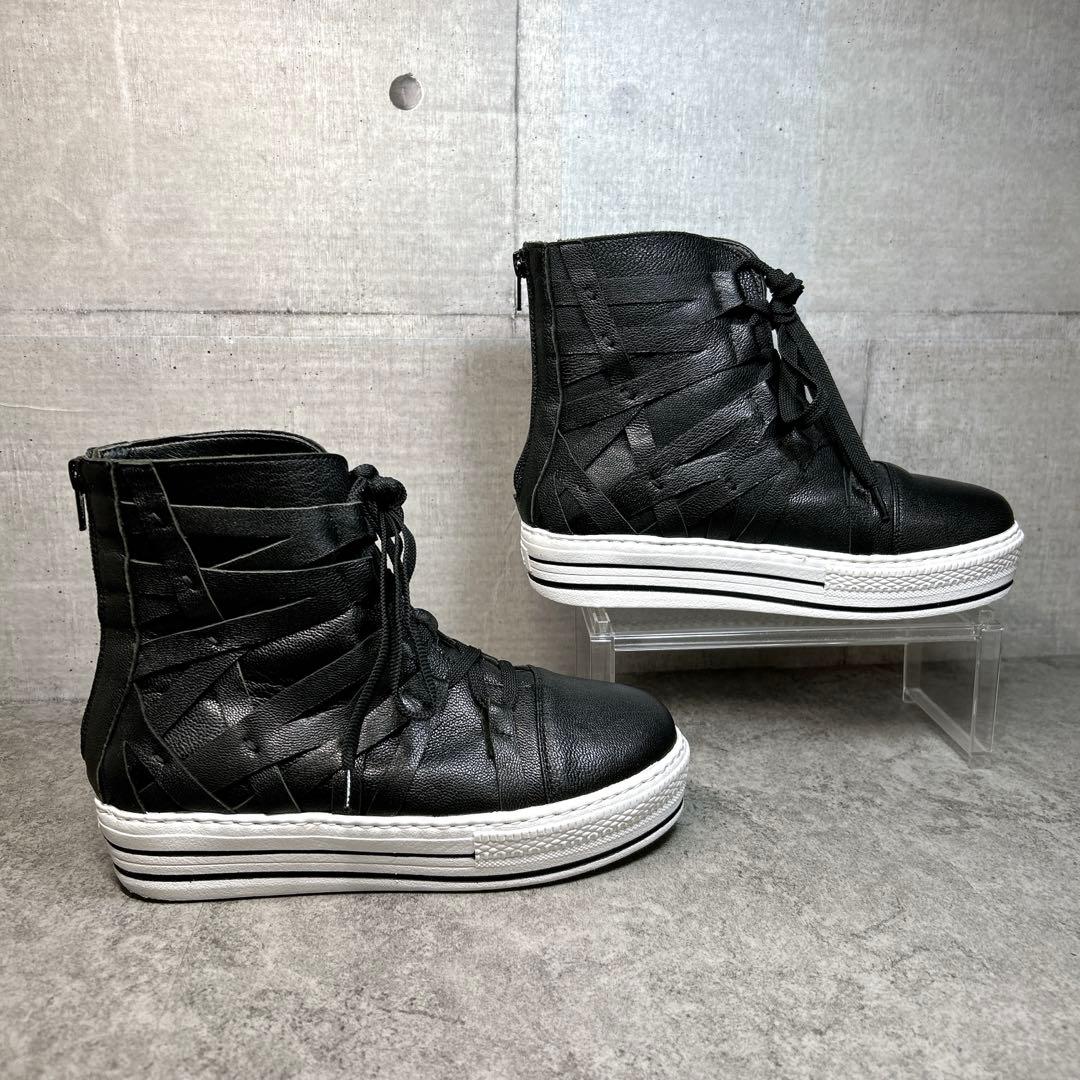 未使用級✨【センソユニコ t.b 2】レザースニーカー/レースアップ/厚底/希少