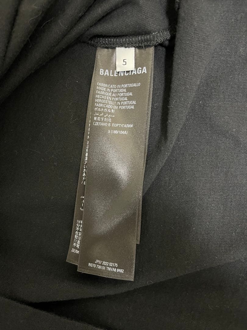 5 BALENCIAGA ADIDAS オーバーサイズスリーストライプスT