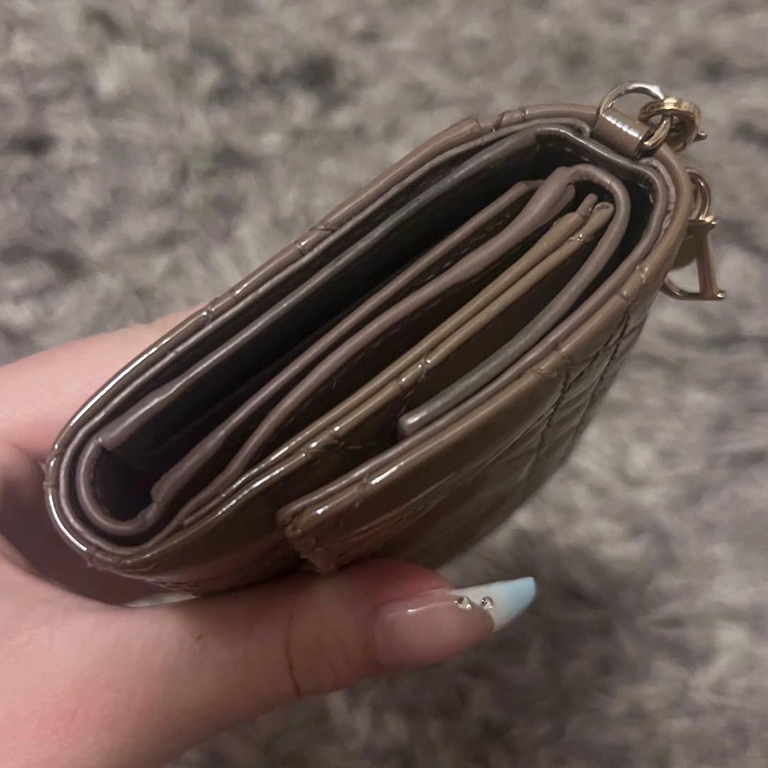 Dior ロータスウォレット ベージュ 三つ折財布