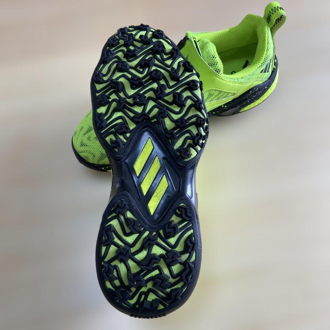 アディダス ゴルフシューズ コードカオス 25 ボア メンズ　蛍光グリーン