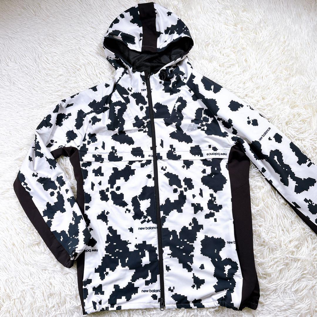 【メンズ5⭐️美品】ニューバランスゴルフ　FZフーディ　ナイロンジャケット　総柄