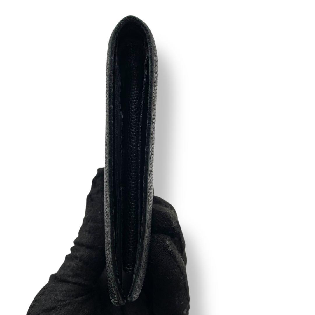 Cartier カルティエ サントス 二つ折財布 レザー ロゴプレート 薄型