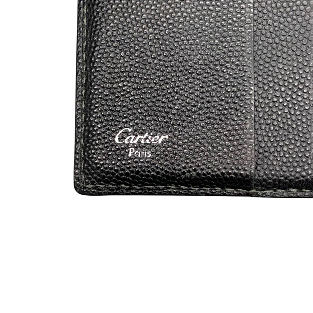 Cartier カルティエ サントス 二つ折財布 レザー ロゴプレート 薄型