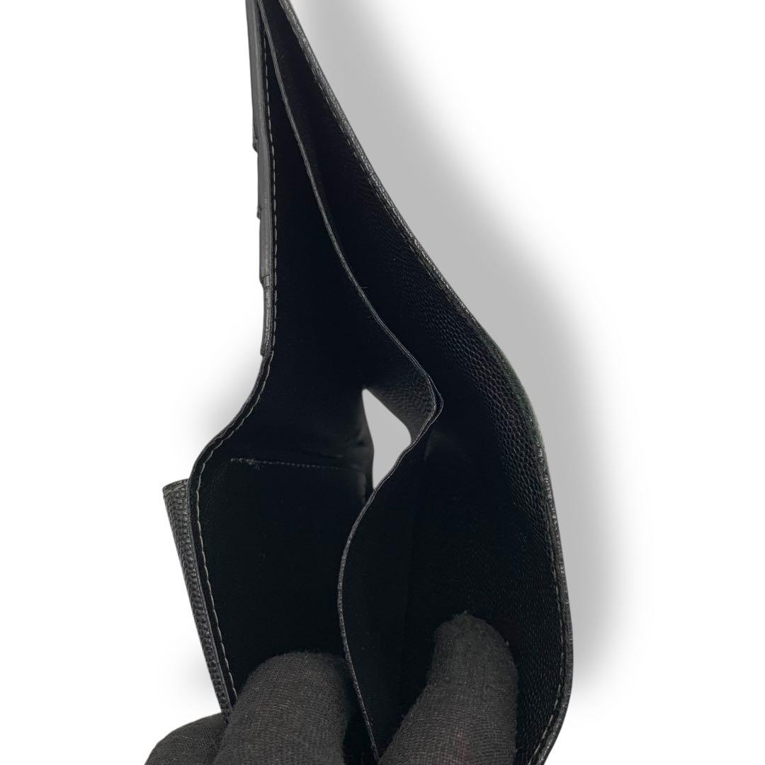 Cartier カルティエ サントス 二つ折財布 レザー ロゴプレート 薄型