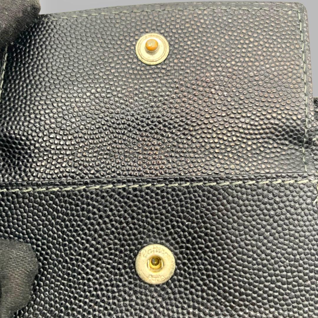 Cartier カルティエ サントス 二つ折財布 レザー ロゴプレート 薄型