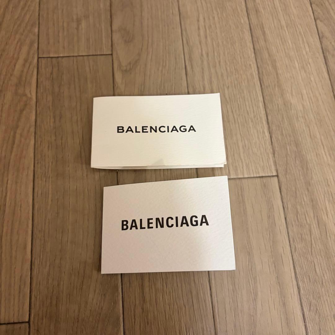 バレンシアガ　ペーパーミニウォレット　グラフィティ　レザー　黒