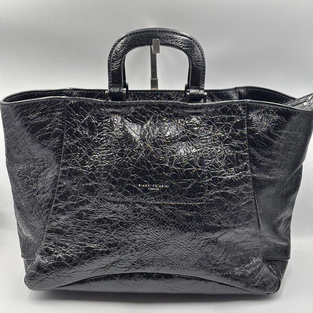 希少美品 GIANNI CHIARINI マーガレット トートバッグ　2way