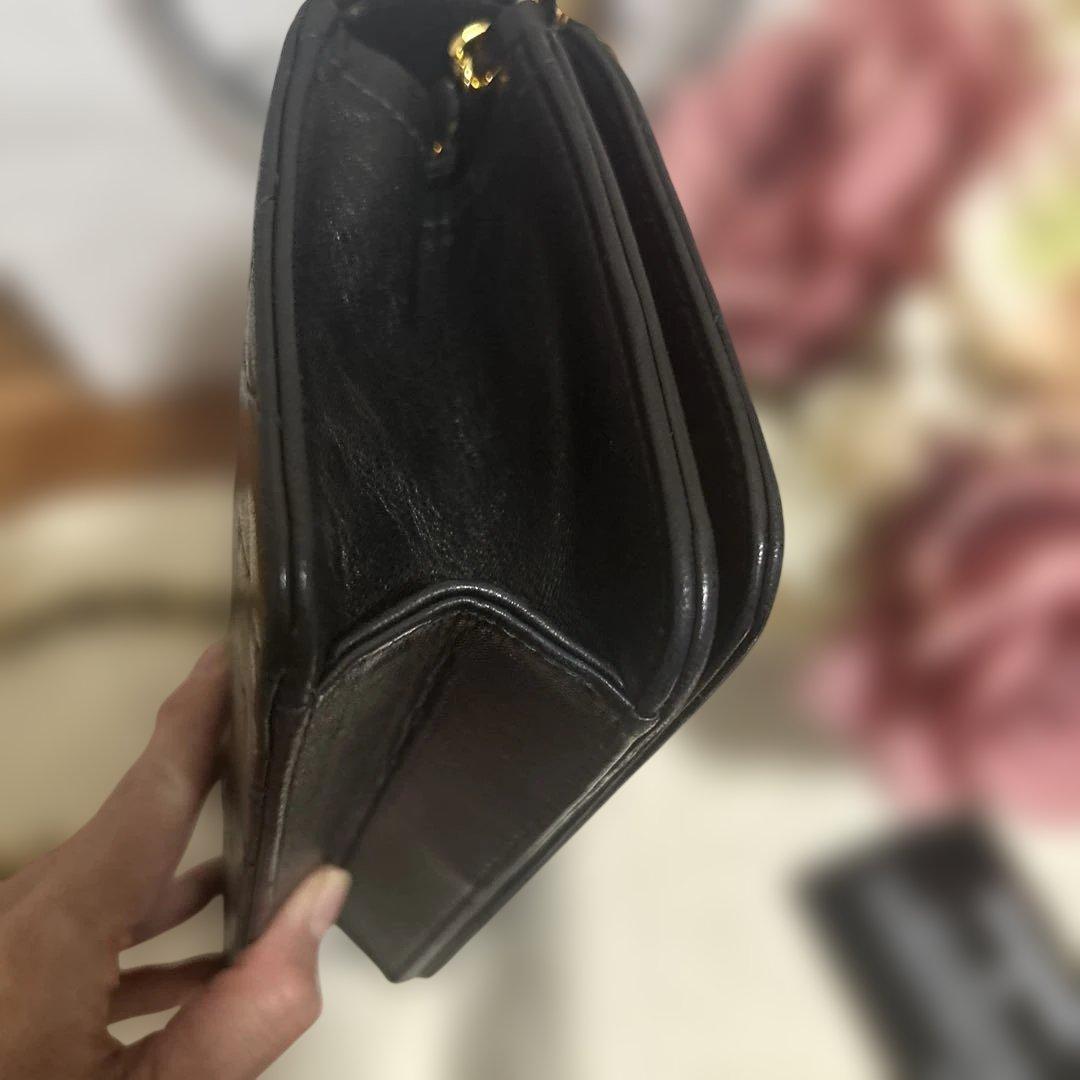 ☆本物☆シャネル　ミニマトラッセ　ブラック　ラムスキン　プッシュロック