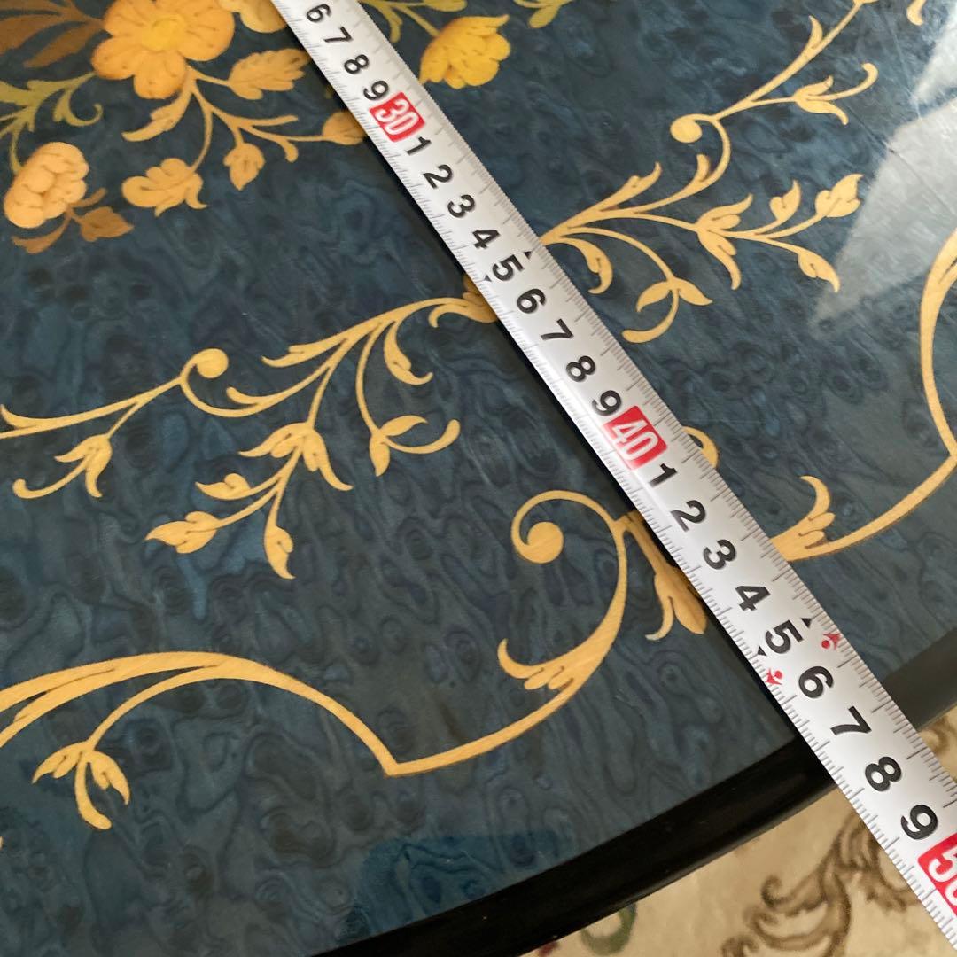 ❤️イタリア家具　ドマン　ブルー象嵌テーブル