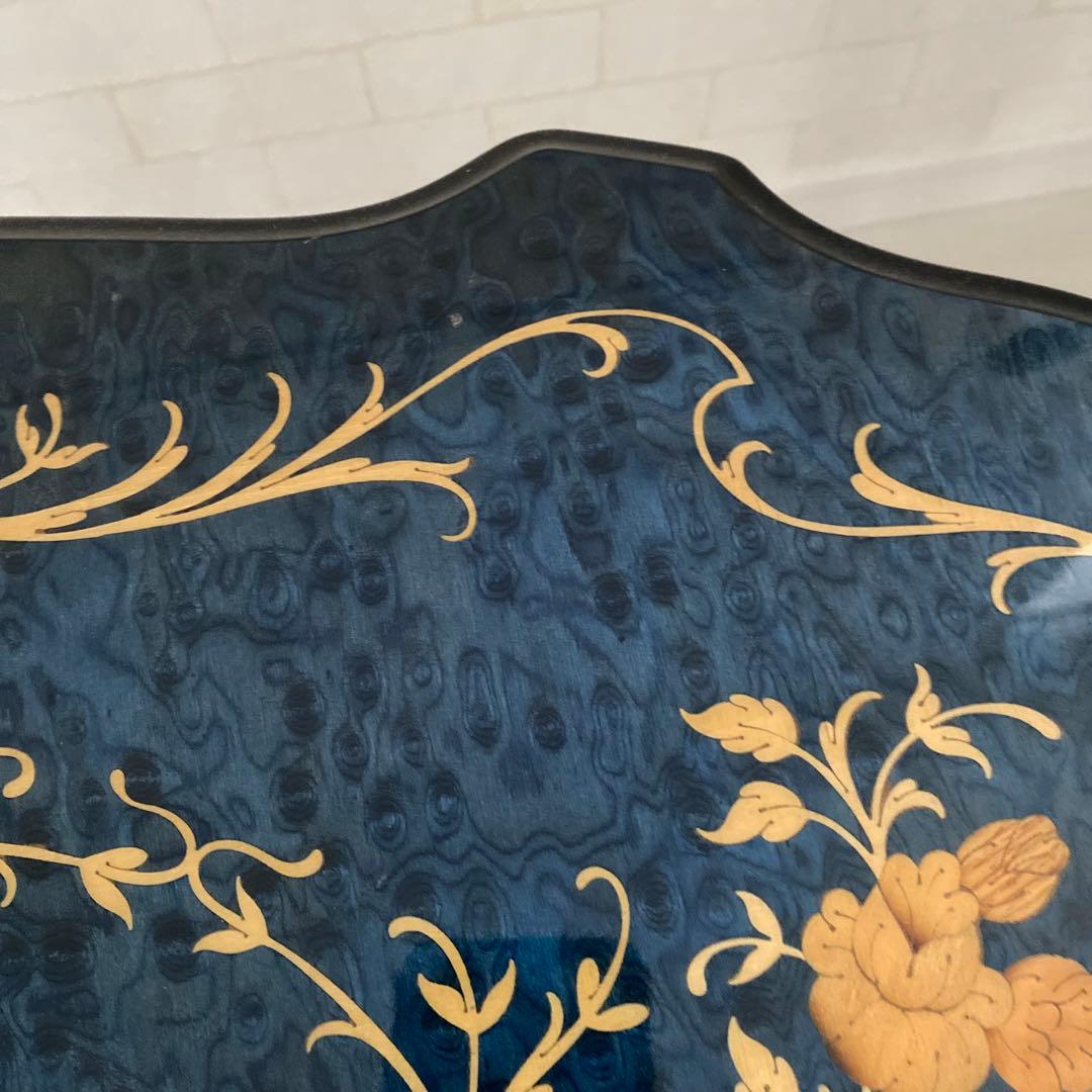 ❤️イタリア家具　ドマン　ブルー象嵌テーブル