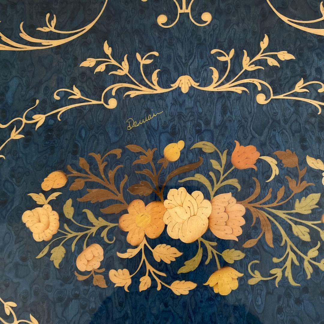 ❤️イタリア家具　ドマン　ブルー象嵌テーブル