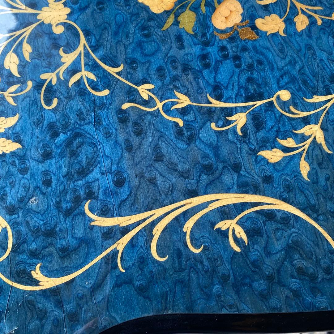 ❤️イタリア家具　ドマン　ブルー象嵌テーブル