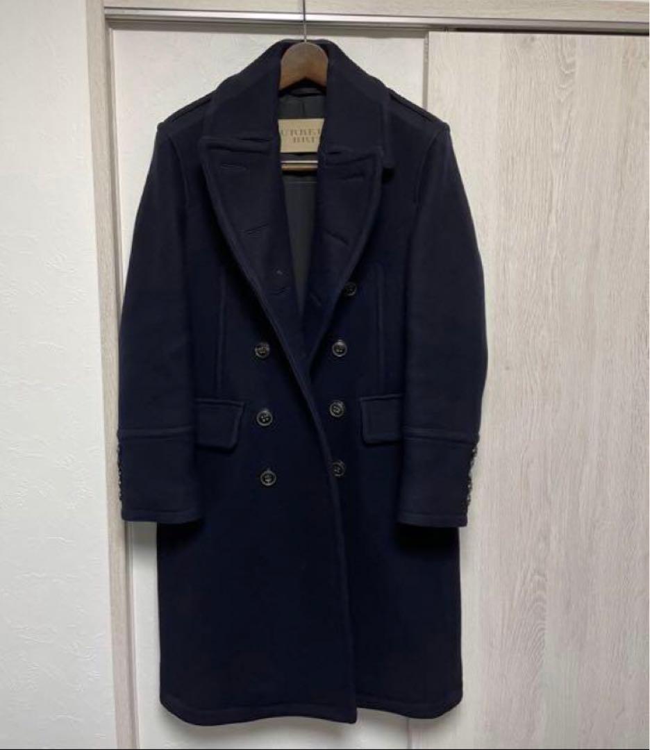 【美品】Burberry ロングコート　ネイビー