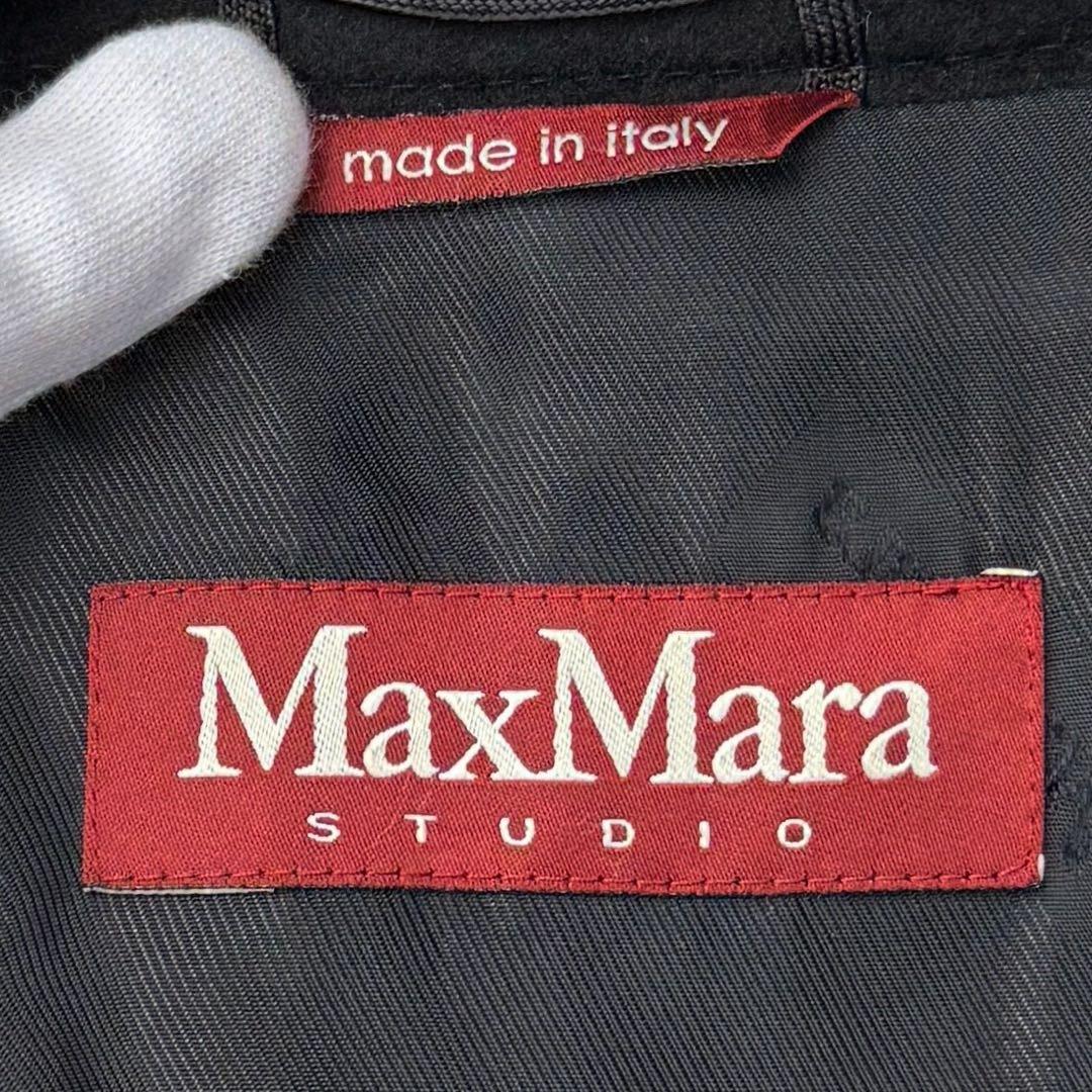 美品♡最高級♡Max Mara マックスマーラ ウール ロングコート ブラック