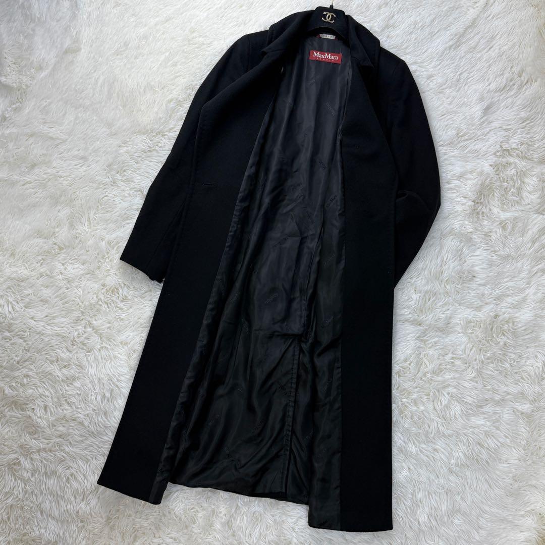 美品♡最高級♡Max Mara マックスマーラ ウール ロングコート ブラック