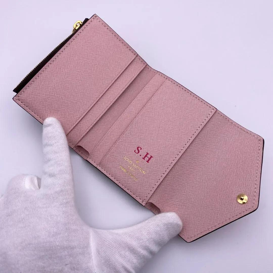 美品 ルイヴィトン モノグラム ポルトフォイユ ゾエ ローズバレリーヌ