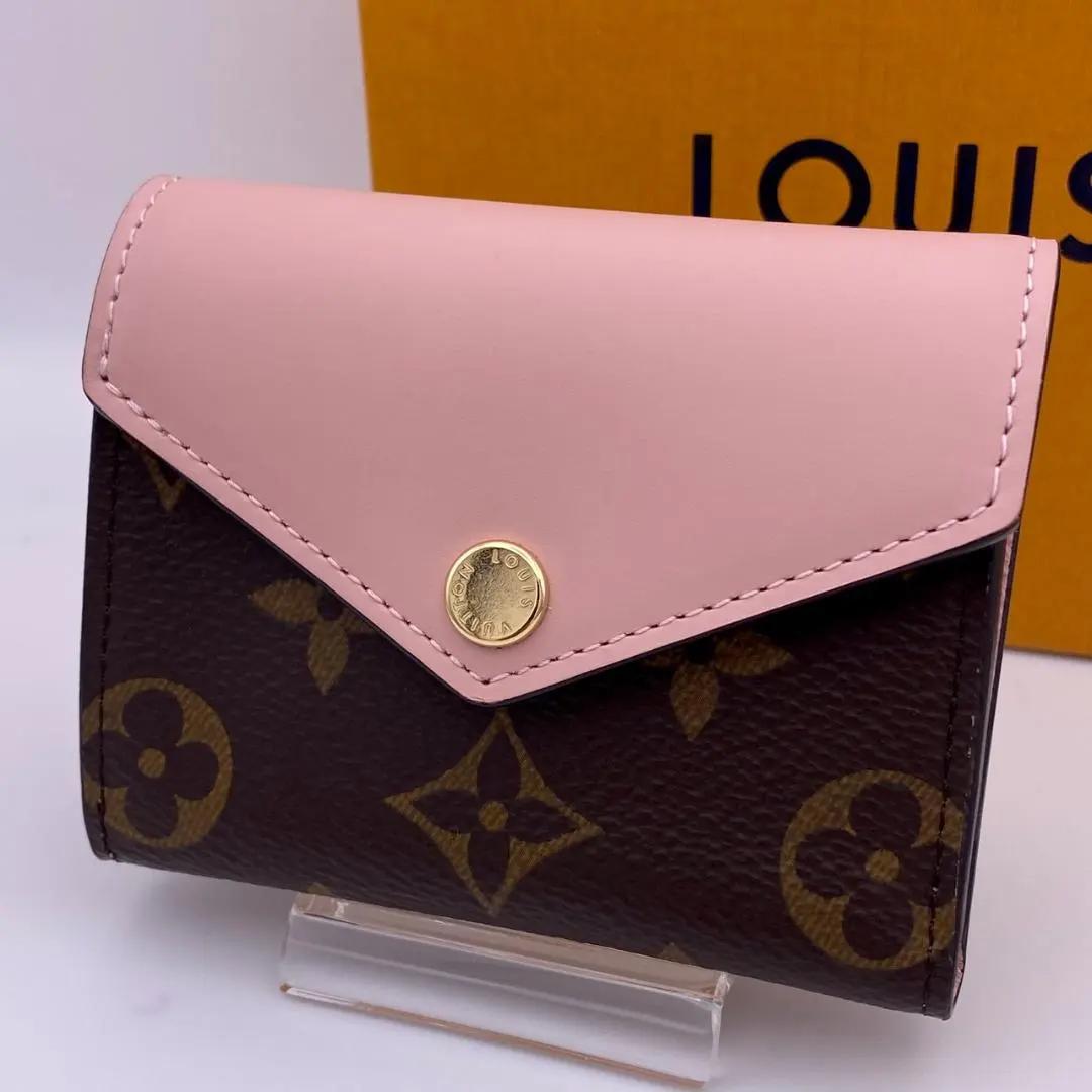 美品 ルイヴィトン モノグラム ポルトフォイユ ゾエ ローズバレリーヌ