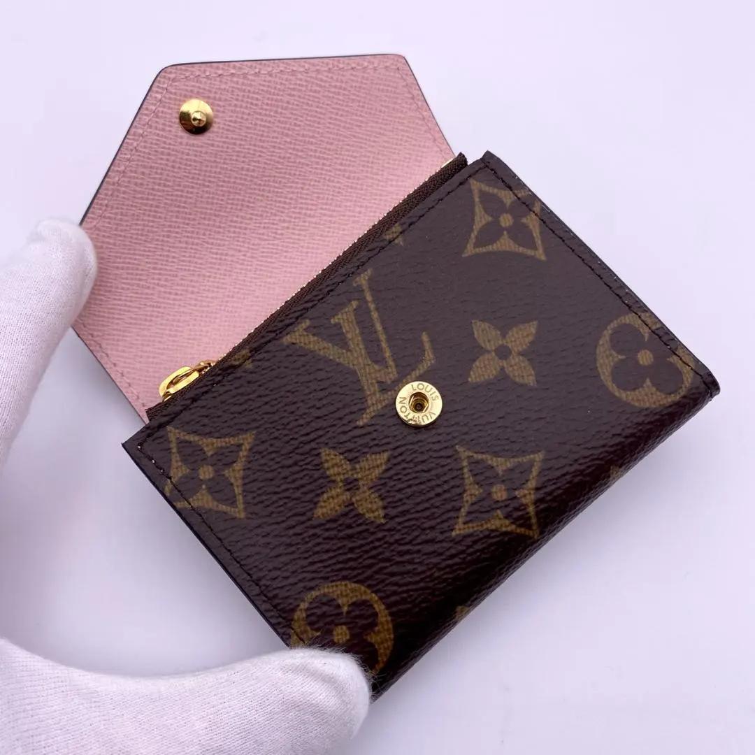 美品 ルイヴィトン モノグラム ポルトフォイユ ゾエ ローズバレリーヌ