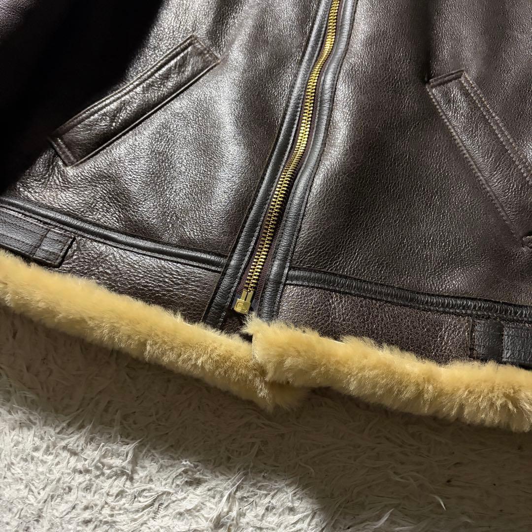 極美品■schott B-3 フライトジャケット　羊革　ムートン　257S 40
