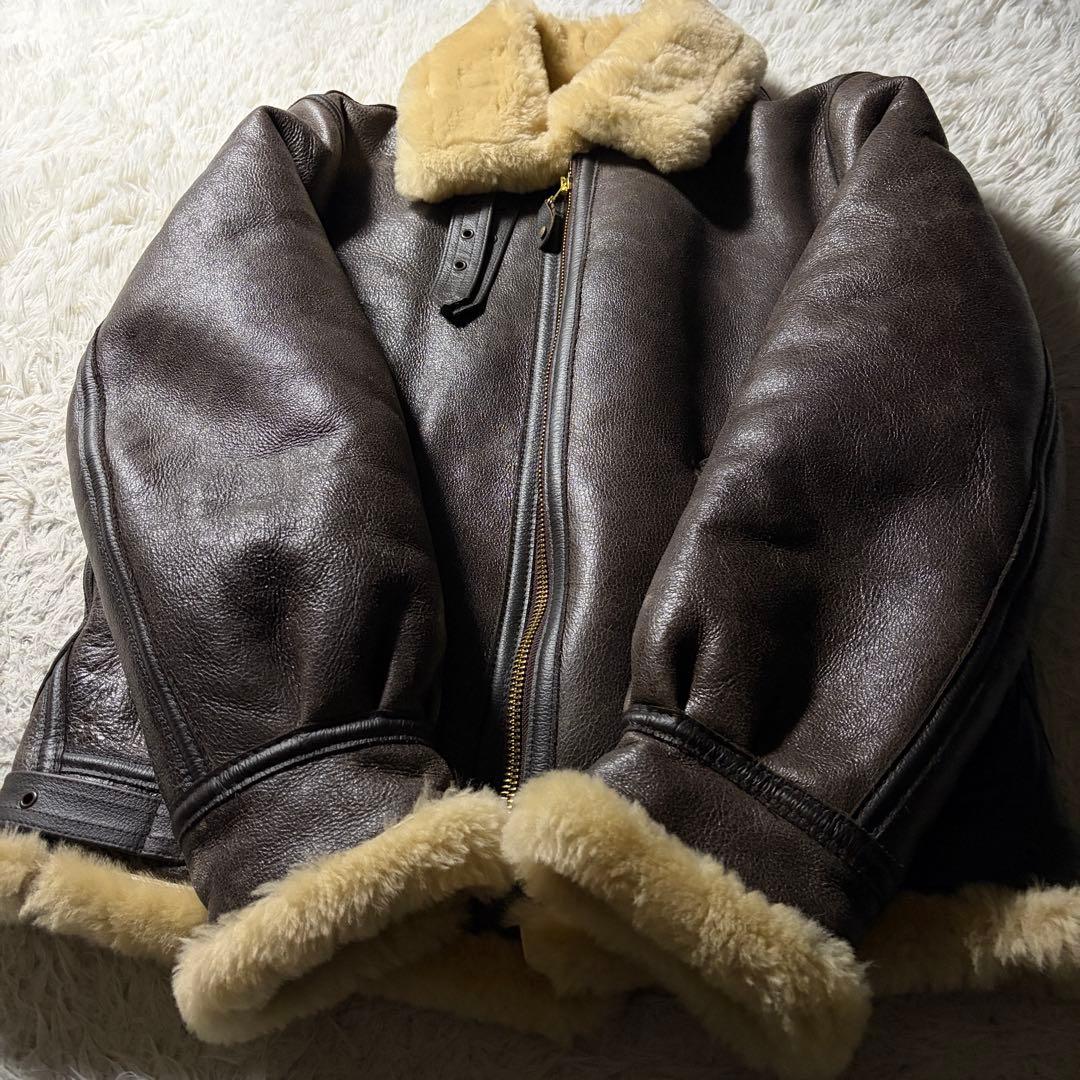 極美品■schott B-3 フライトジャケット　羊革　ムートン　257S 40