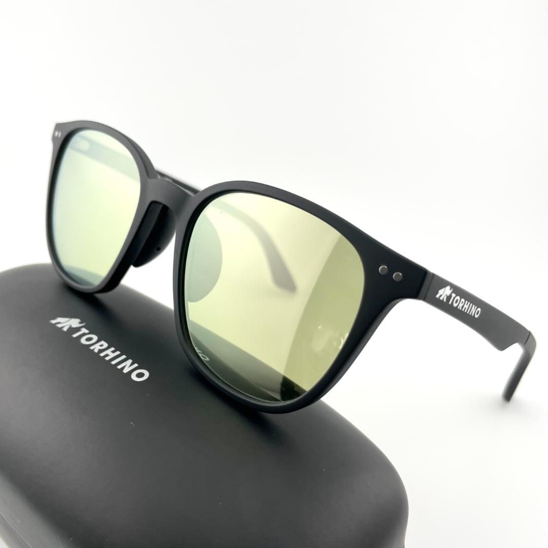 トライノ偏光サングラス　釣り　イエローグリーン/ミラー　パリジャンシェイプ