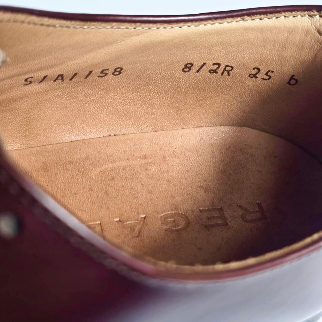 美品REGAL リーガル〈812R〉革靴（25）ビジネスシューズ　メダリオン　茶