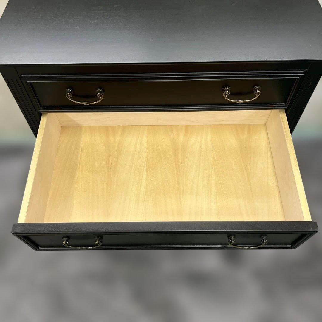 東海家具　TOKAIKAGU チェスト　ノワール70-4 アンバーブラック