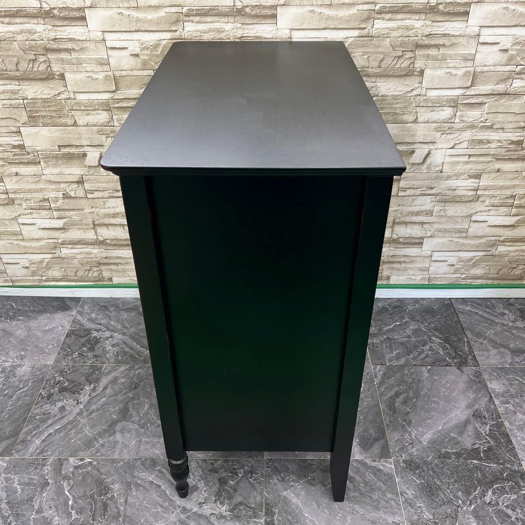 東海家具　TOKAIKAGU チェスト　ノワール70-4 アンバーブラック