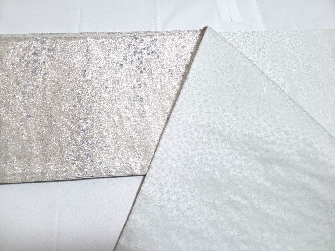 A◆着物くつろぎ 作家物 大久保玄才 銀糸 六通 正絹 フォーマルな袋帯