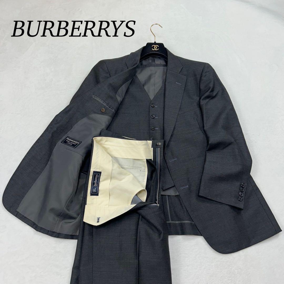 I297 XL バーバリー モヘア混 スーツ上下 グレー メンズ